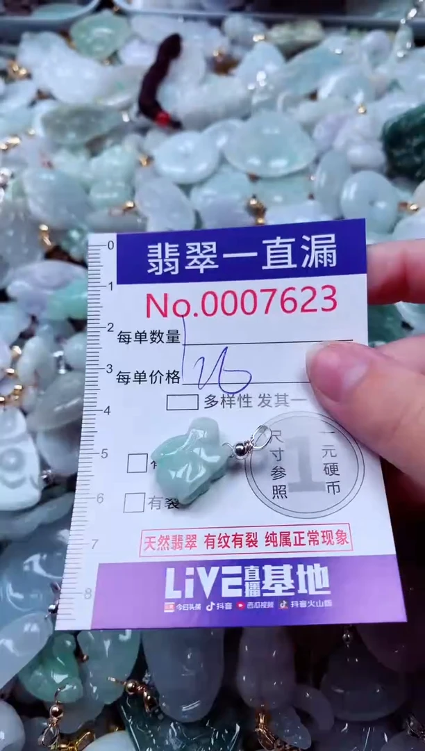 吊坠(不含链)未镶嵌翡翠7623