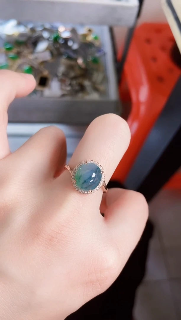 【闪购商品】翡翠戒指银S925镶嵌45664464