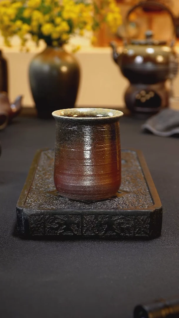 茶壶紫砂纯自然柴烧