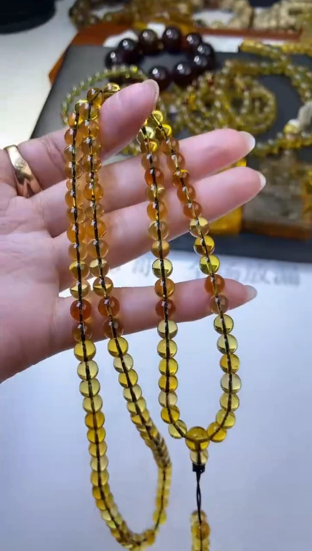 未镶嵌琥珀颈饰281415/苏/珠链 多样性一件发