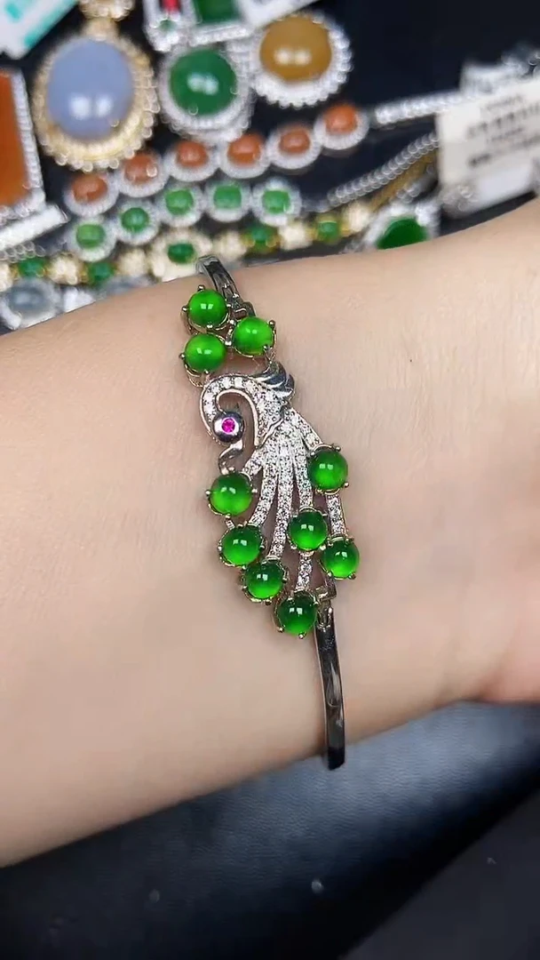 银S925镶嵌戒指翡翠3930