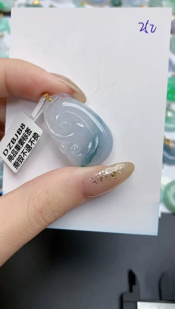 【闪购商品】翡翠颈饰18K金镶嵌天然缅甸翡翠A货