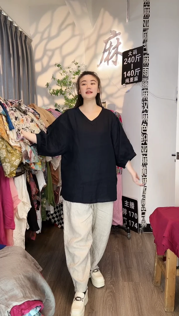亚麻汉麻苎麻大码女装。