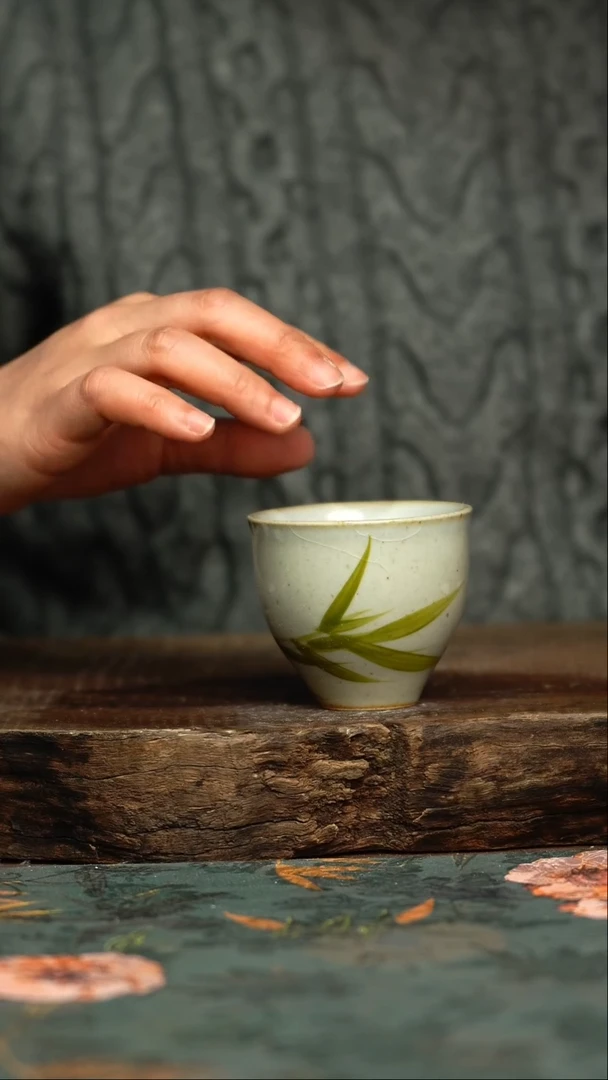 【闪购商品】杯釉下彩手工手绘同款陶器