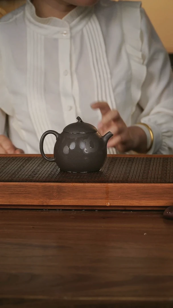 茶壶紫砂 茄瓜 天青泥