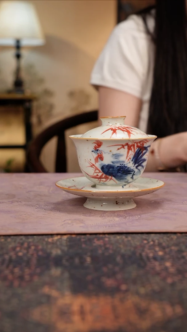 杯景德镇陶瓷杯碗柴烧多人