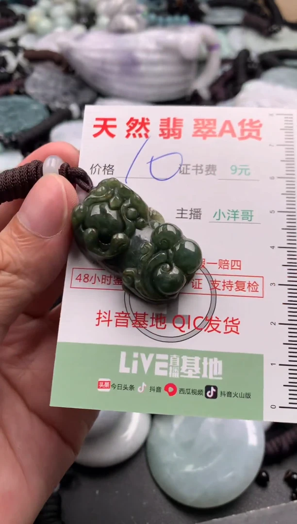 翡翠未镶嵌吊坠(不含链)1
