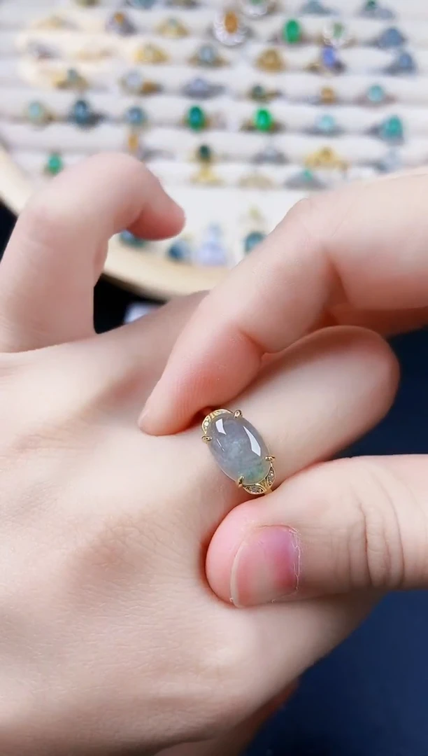 【闪购商品】翡翠戒指银S925镶嵌1244452