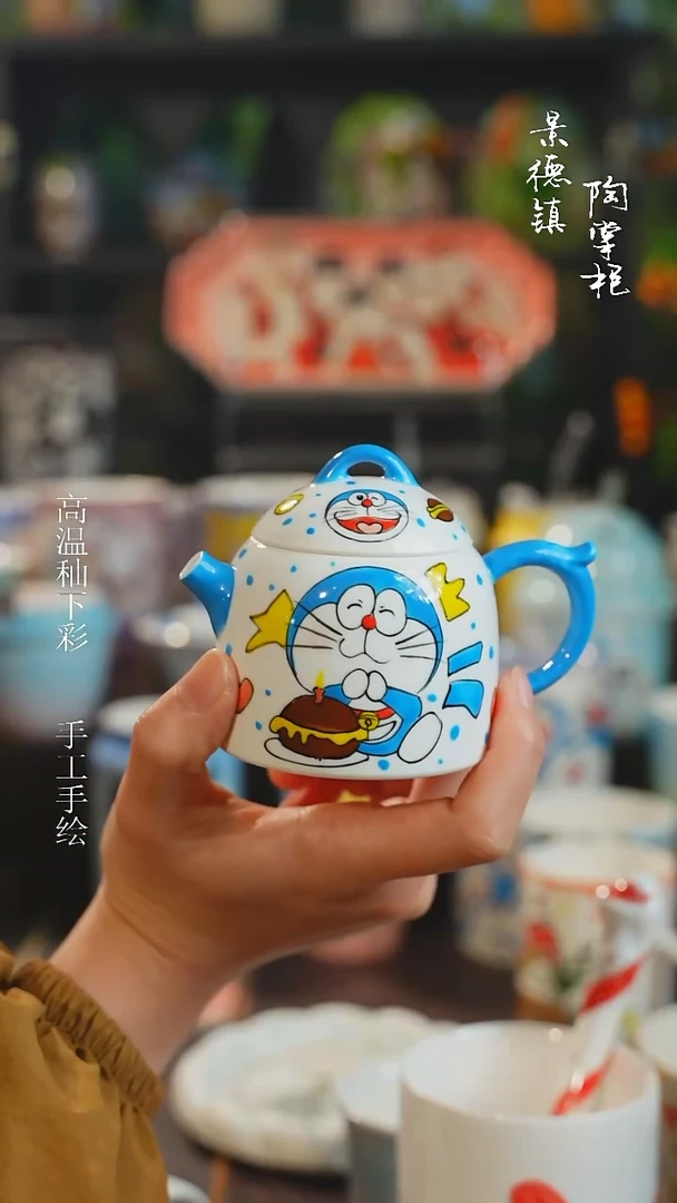 景德镇高温釉下彩纯手工手绘