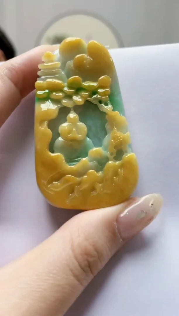 未镶嵌定制翡翠5145jw-毛货挂件35