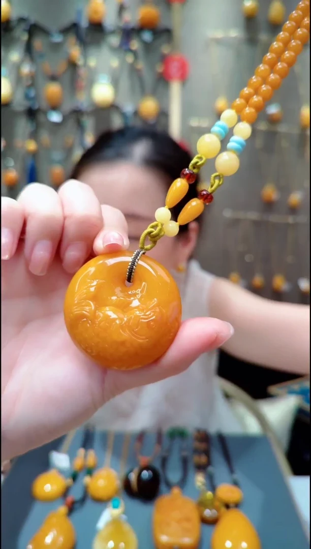 蜜蜡未镶嵌珠宝奇石﹣F217蜜蜡吊坠