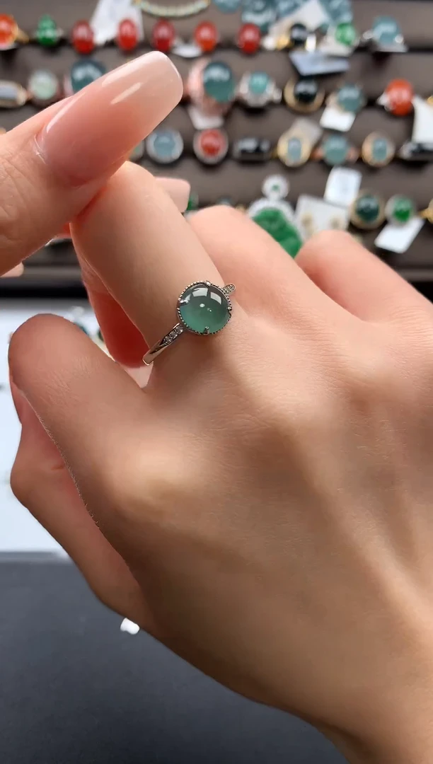 【闪购商品】翡翠戒指银S925镶嵌3123123123122