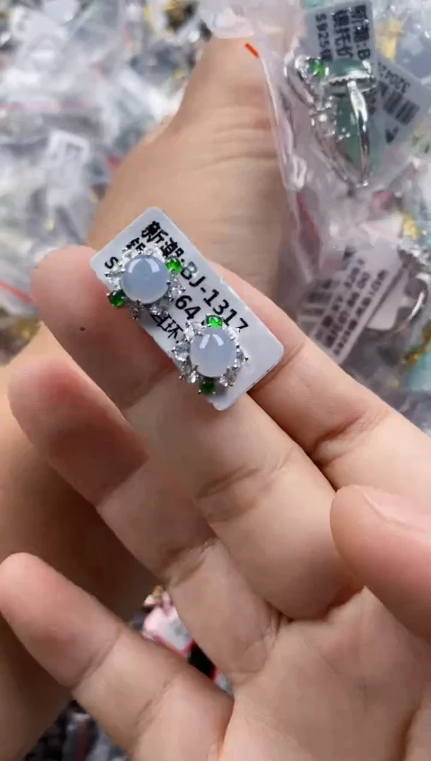 银S925镶嵌戒指翡翠333 10