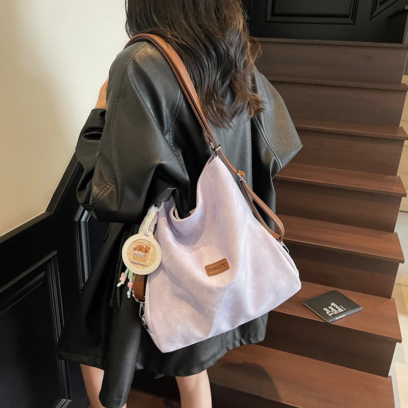 红鹮鸟软PU三用包包女轻便小双肩包通勤托特包单肩斜挎小众质感