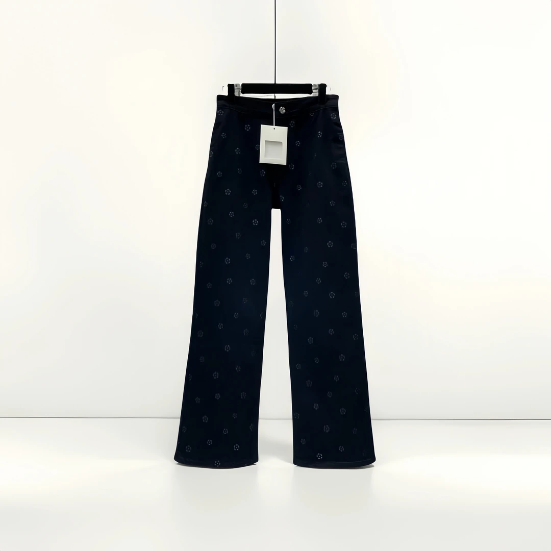 设计师款夏季斑点牛仔裤