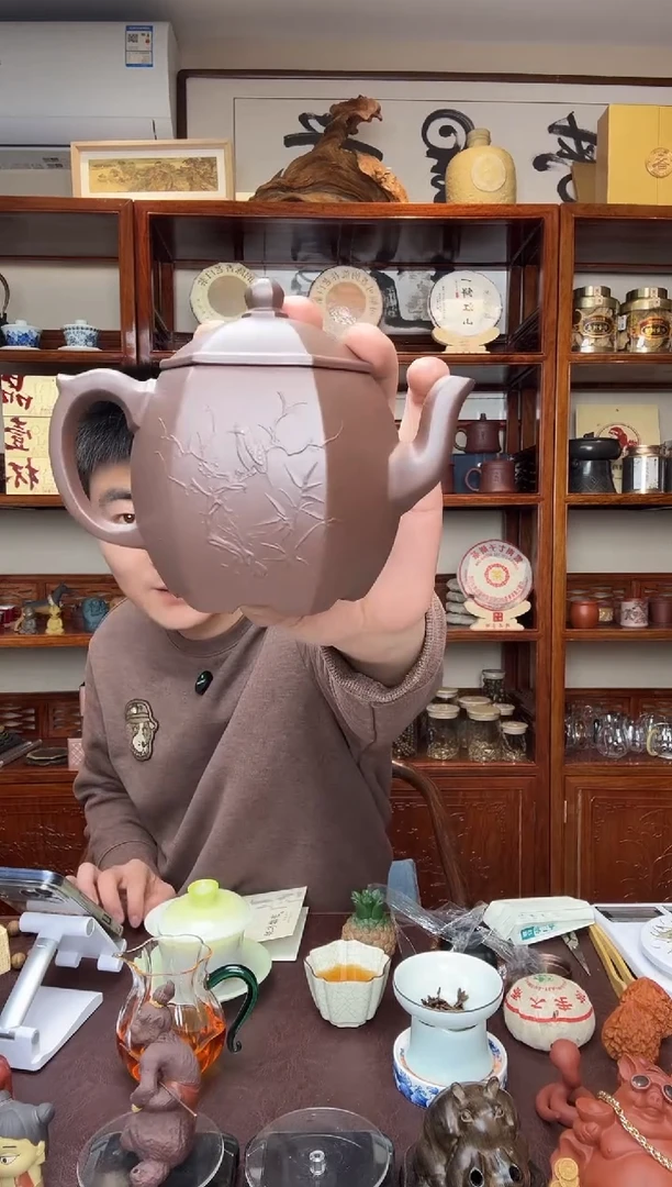 主播推荐紫砂壶六方宫灯