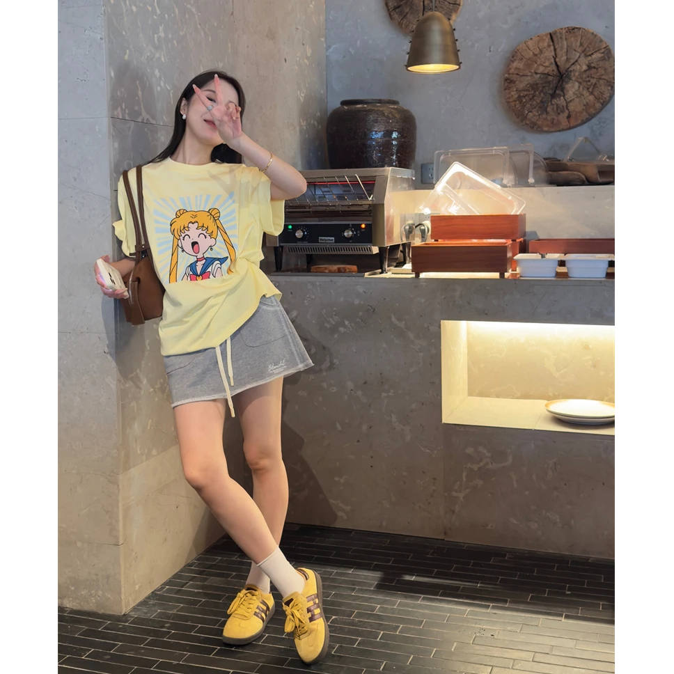 YPP!【线条装饰】极简风明线设计字母刺绣休闲ins高级小众短裙