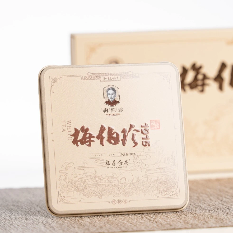 梅伯珍白牡丹条装花香鲜甜单条紧压小方片福鼎白茶30g