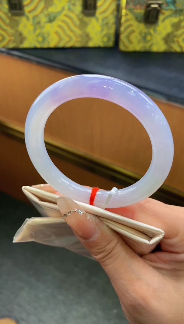 未镶嵌手镯翡翠-F132-圆条5.3-全款9万-定金2万