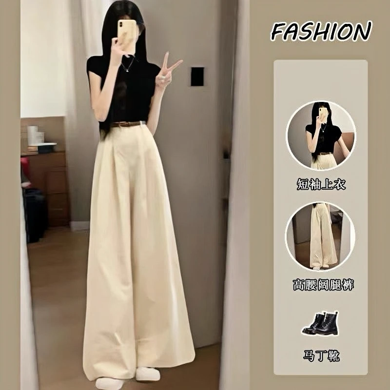 夏季女士小个子复古小众温柔风休闲气质套装