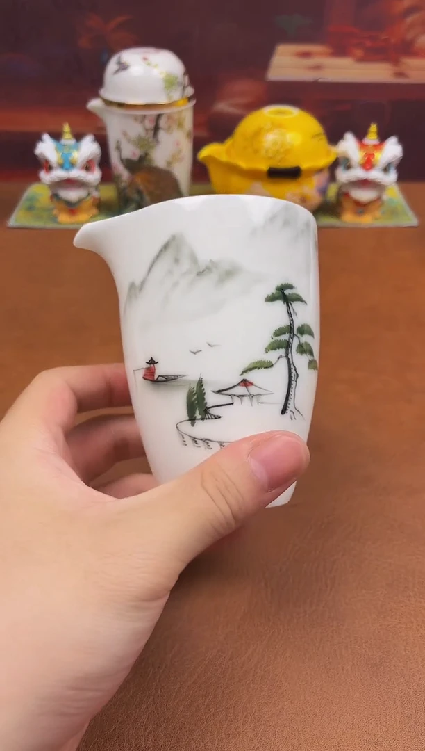 陶瓷茶具摆件旅行套组