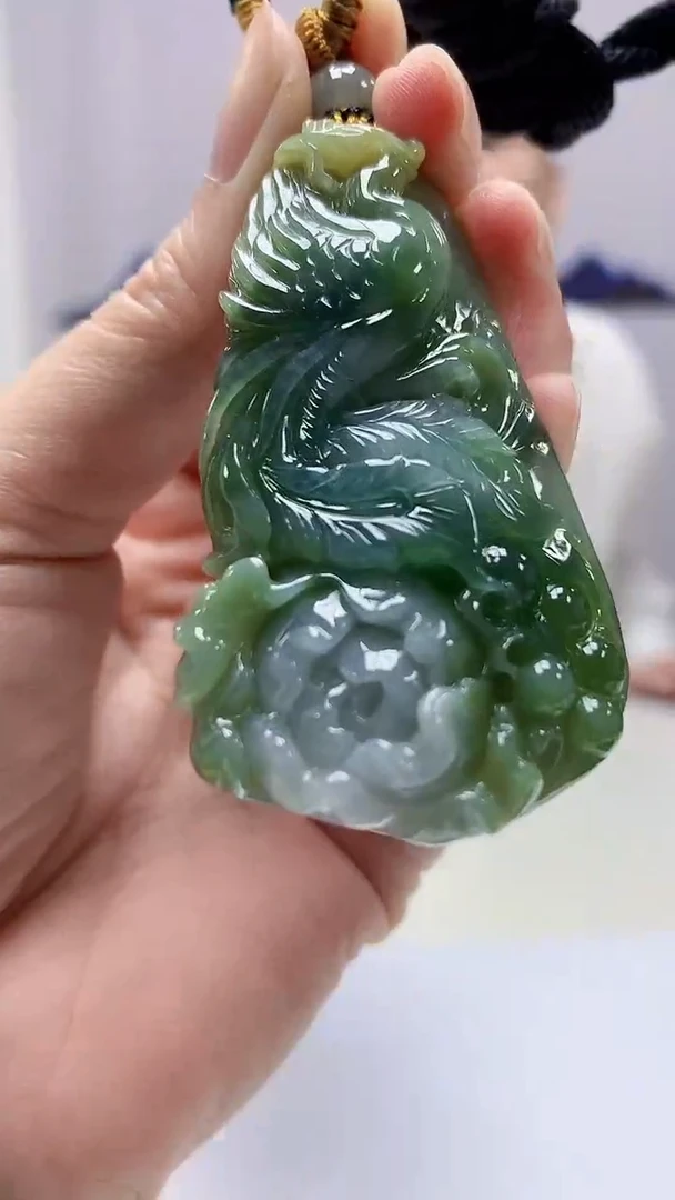 【闪购商品】定制翡翠未镶嵌5028zm-毛货挂件62凤凰