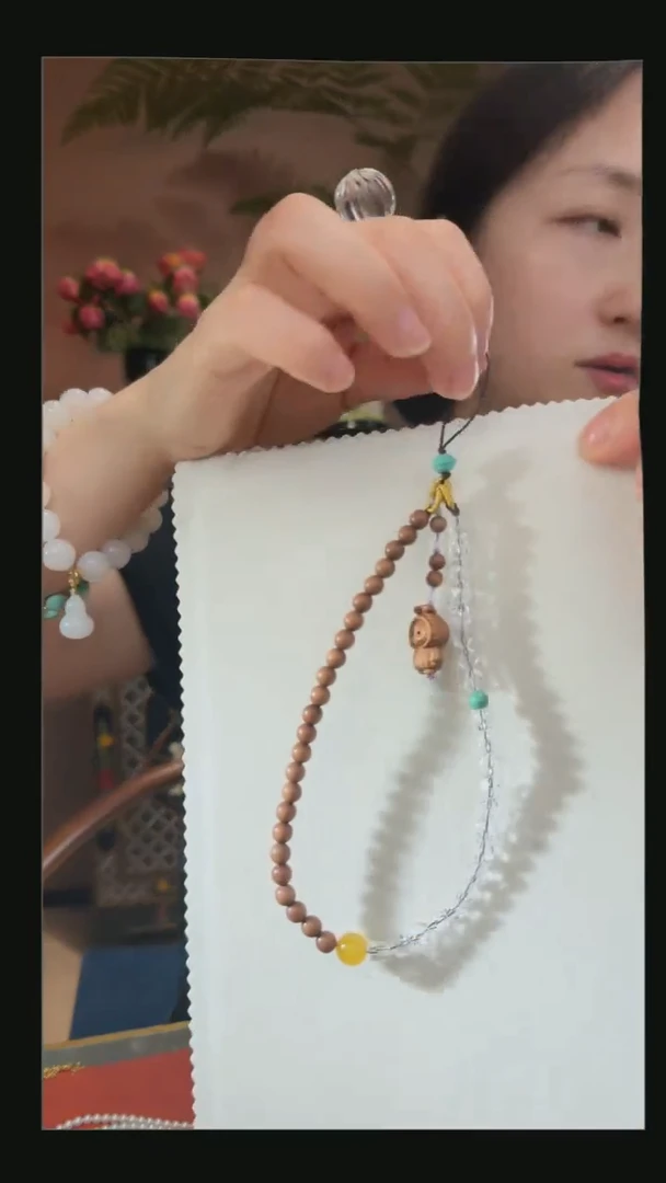 水晶手链未镶嵌天然双A级白水晶手机链