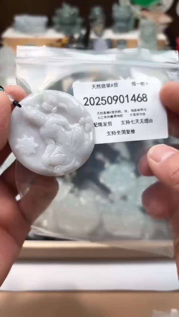 颈饰未镶嵌翡翠天然翡翠A货1204