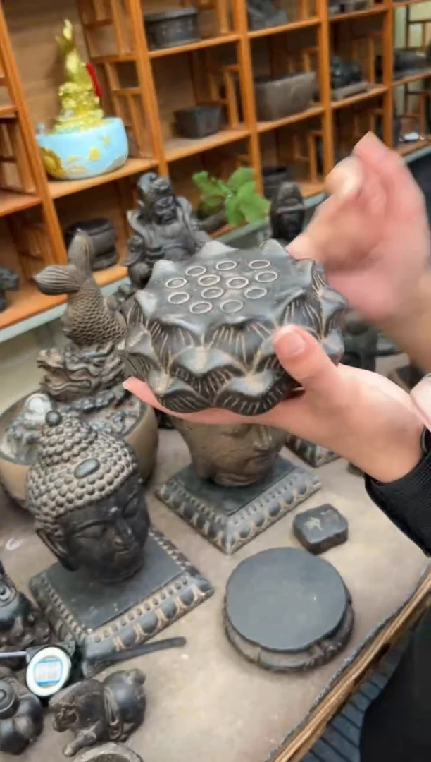 陶土莲蓬实心底座