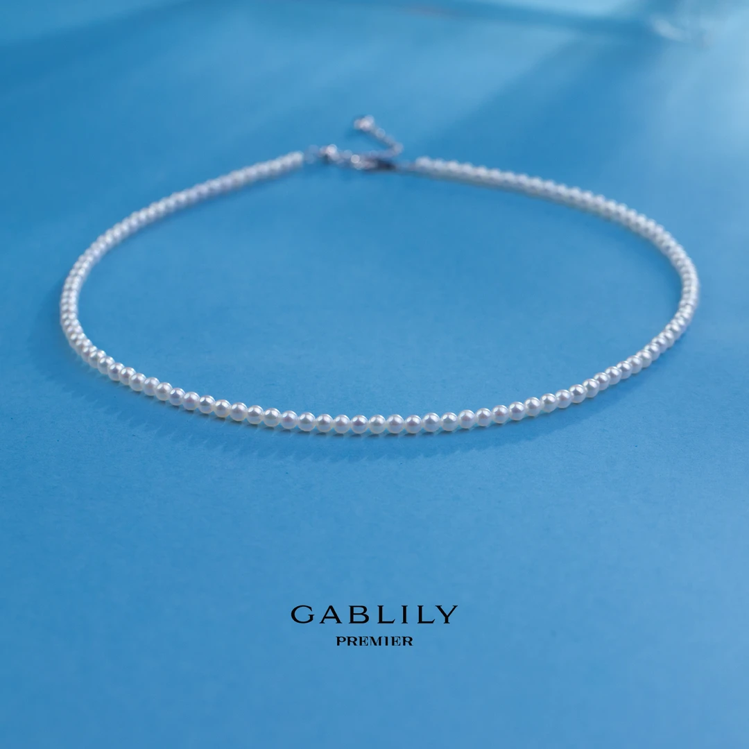 【胡兵珍选】GABLILY premier淡水珍珠珈白丽S925银（合金夹头）项链