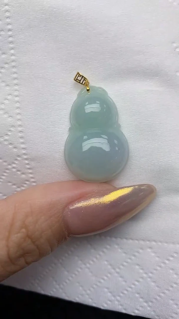 【闪购商品】翡翠颈饰18K金镶嵌天然翡翠A货
