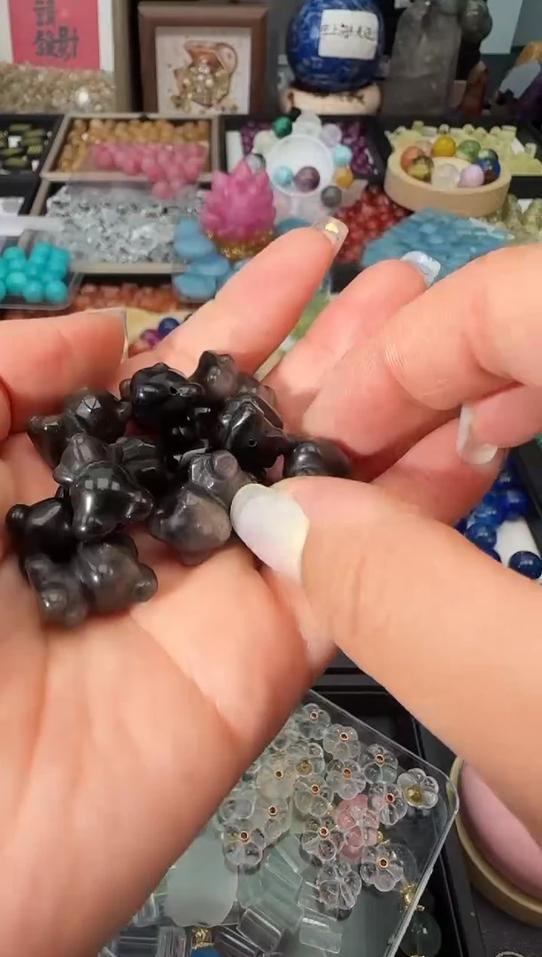 黑曜岩未镶嵌颈饰35a多样性发其一/7.31/1个