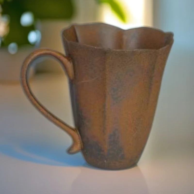【觀文荐瓷】50ml素慕堂粗陶美人把手杯茶杯
