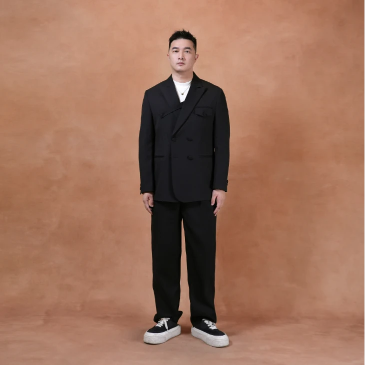 马丁叔叔 秋冬上新场景轻奢高级感羊毛混纺西服套装