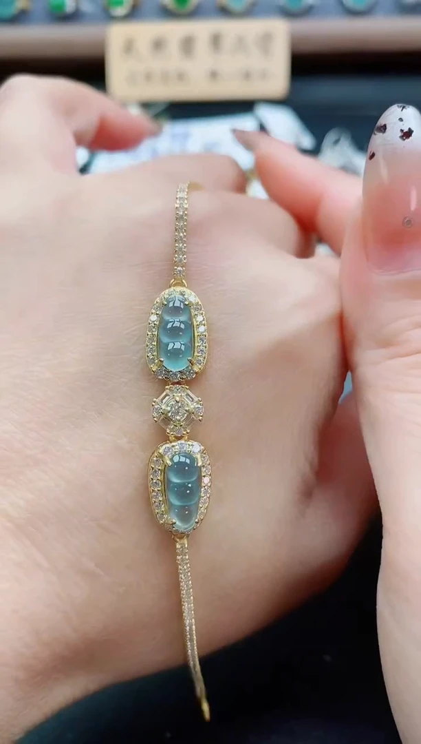 银S925镶嵌戒指翡翠1