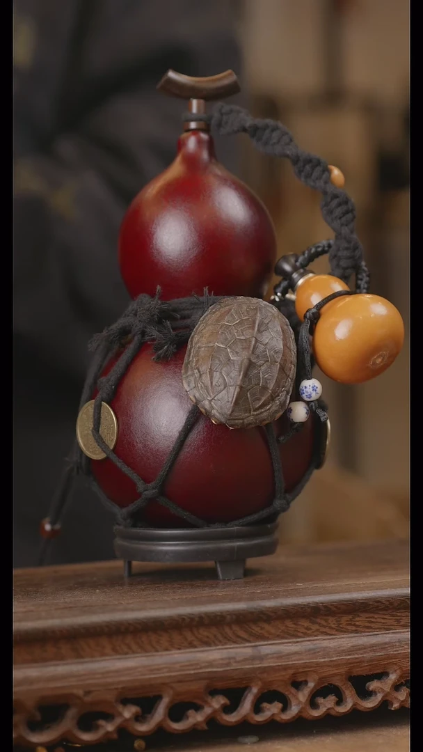 【闪购商品】251号精品天然大漆工艺防渗内胆酒葫芦~