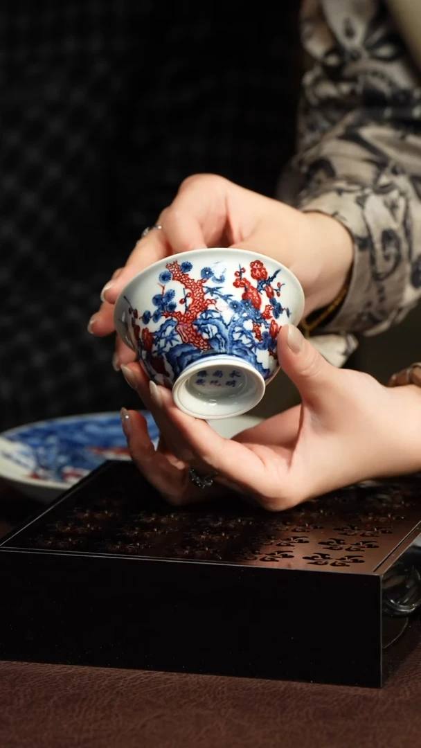 【闪购商品】S永明尚玩松竹梅小盖碗