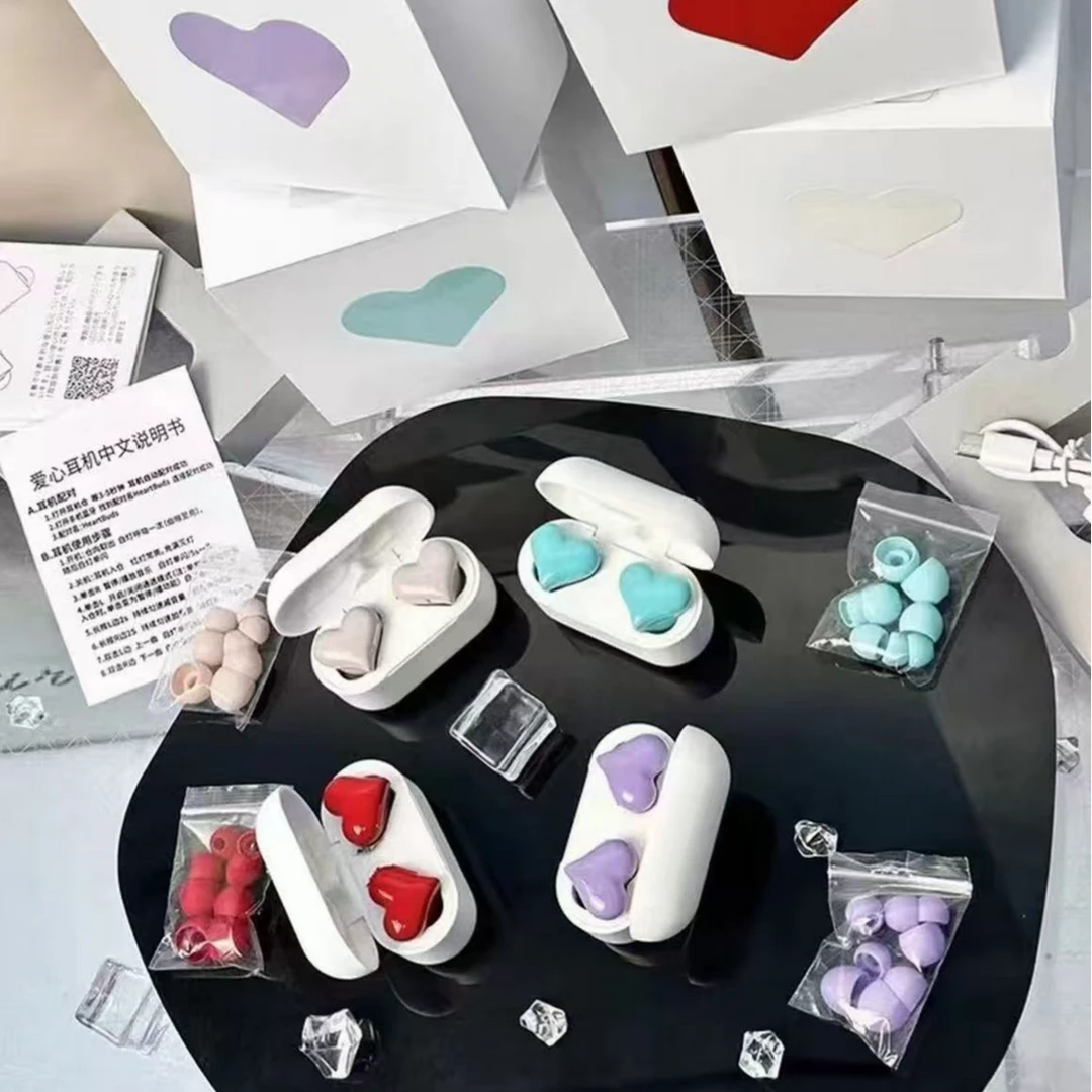 简约heartbuds日本同款爱心形入耳式蓝牙耳机长续航无线耳机数码