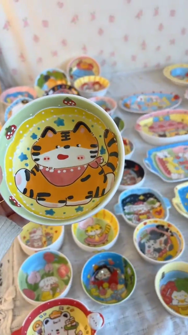 摆件陶景德镇陶瓷手绘