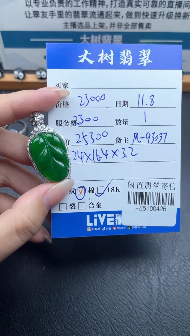 颈饰18K金镶嵌翡翠多人-85100426
