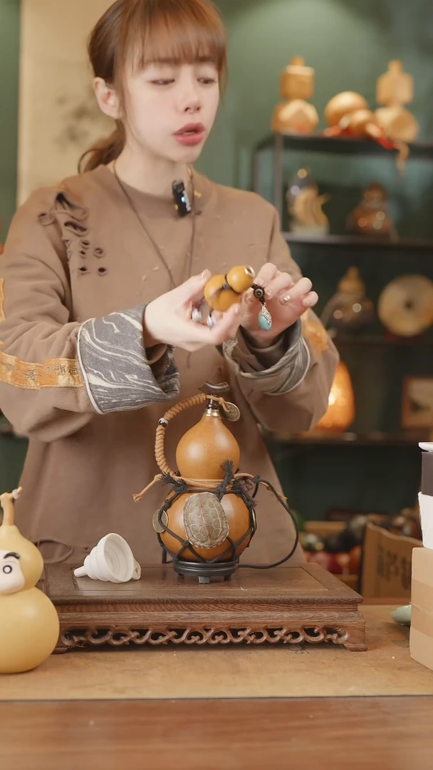 【闪购商品】41号精品天然大漆工艺防渗内胆酒葫芦~