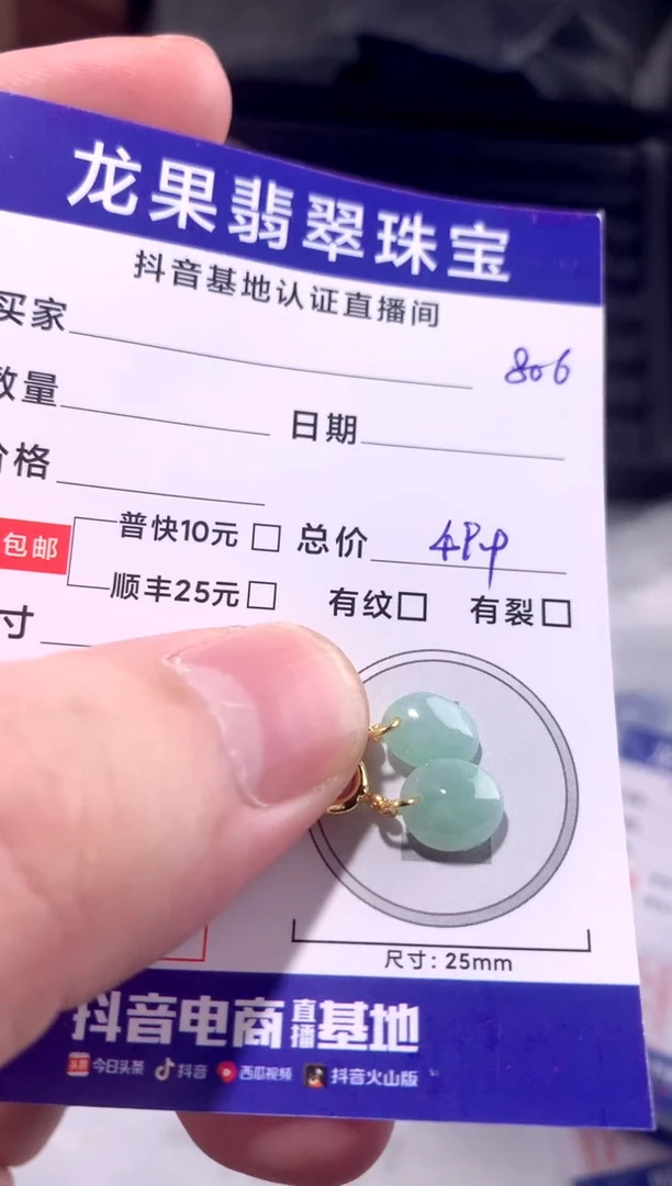 颈饰未镶嵌翡翠绿蛋面806