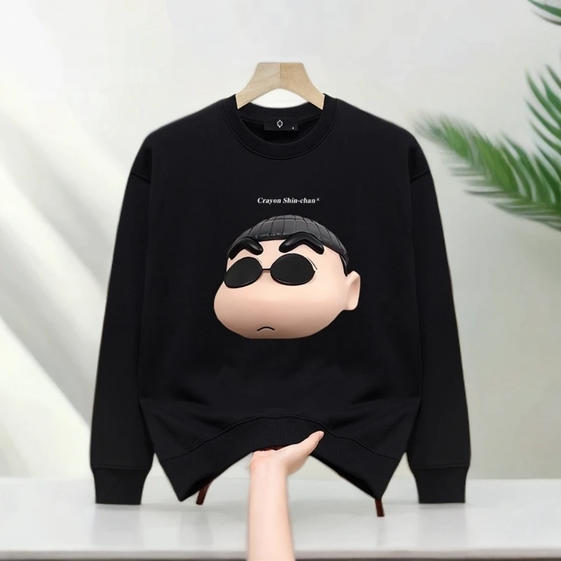 仓石一树潮牌圆领卫衣春秋男士秋冬新款卡通情侣大头小新百搭外套