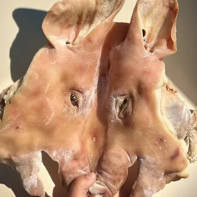 小伟腌制咸猪头、带耳朵.带舌头