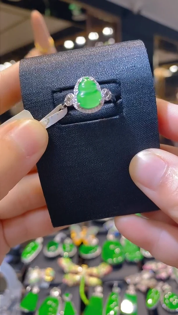 【闪购商品】翡翠戒指银S925镶嵌062（多样性发货）