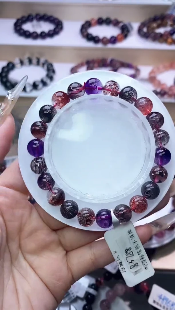 【闪购商品】水晶手链未镶嵌黑加仑超七8m+