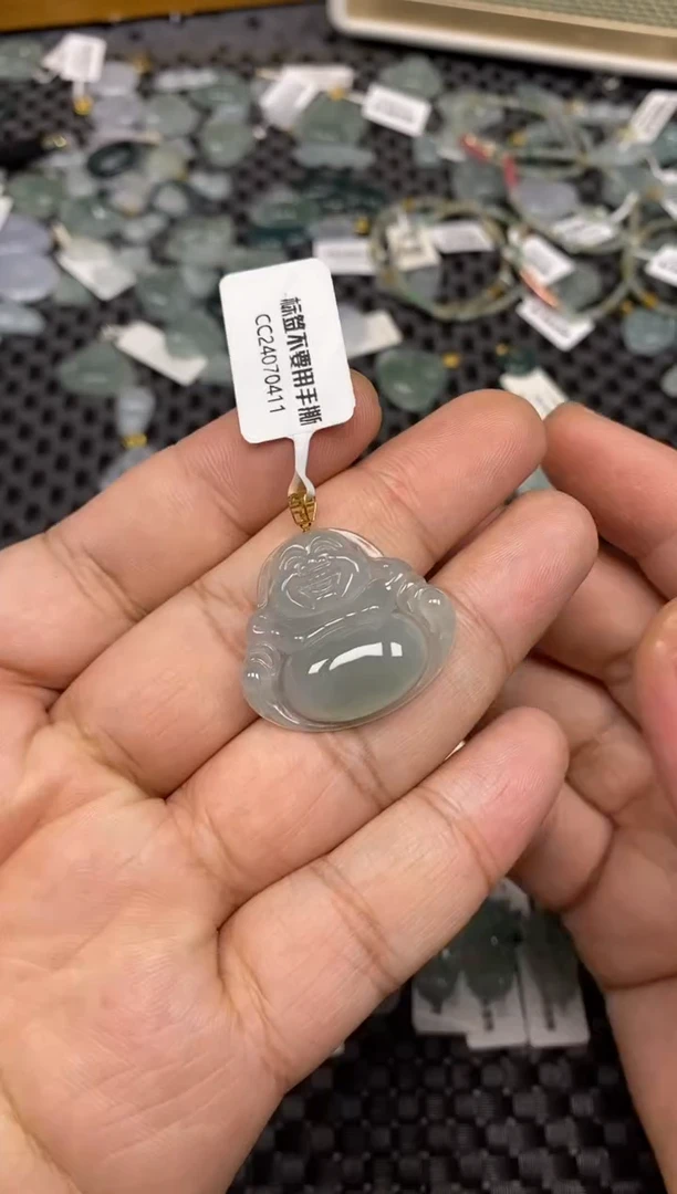 【闪购商品】翡翠吊坠(不含链)18K金镶嵌56995