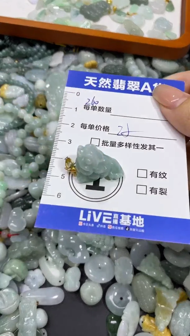 颈饰未镶嵌翡翠天然翡翠A货批量多样性发一件