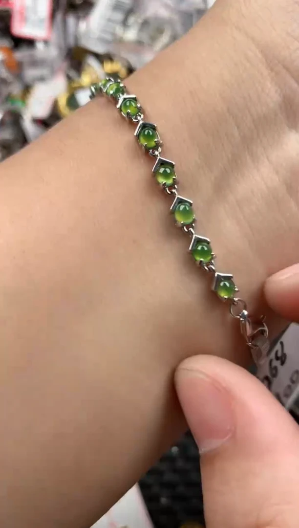 银S925镶嵌戒指翡翠555   8