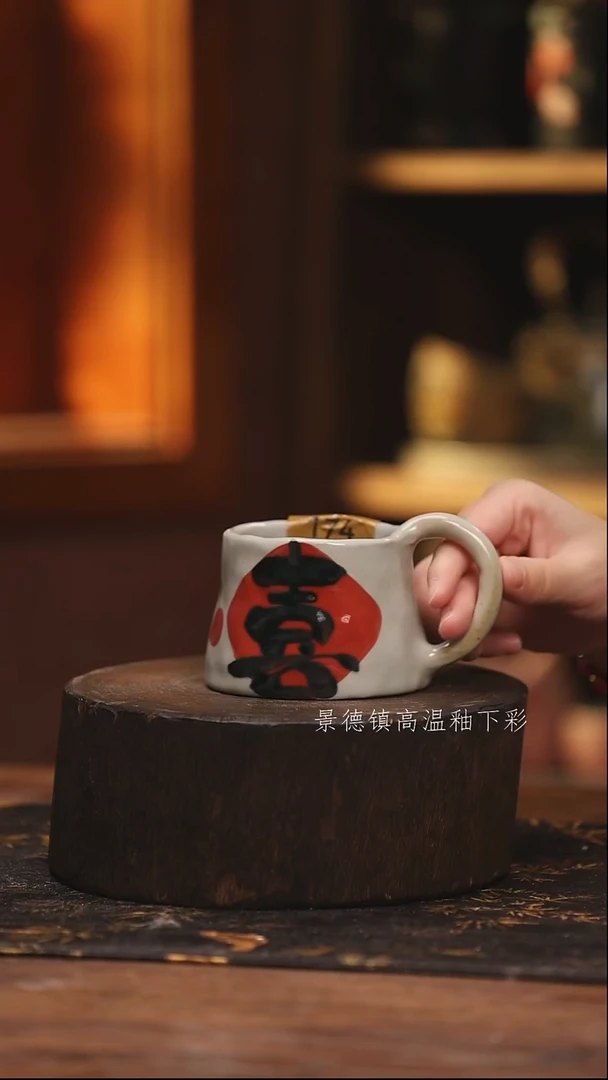 陶瓷景德镇高温釉下手绘陶瓷@L174@